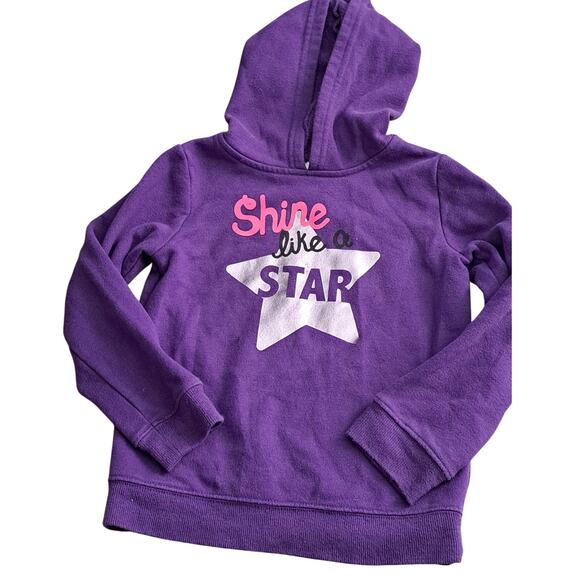 Purple Shine Like A Star Hoodie And Sweatpants Set Girl's Size 5 - Picture 2 of 9